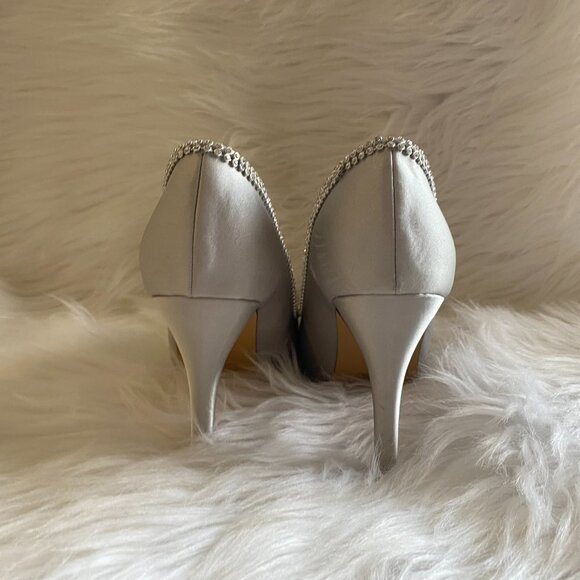 ELEGANTPARK Women Pumps Peep Toe with Rhinestones. NWOT - Picture 5 of 5